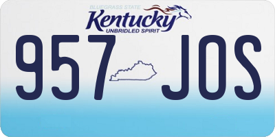 KY license plate 957JOS