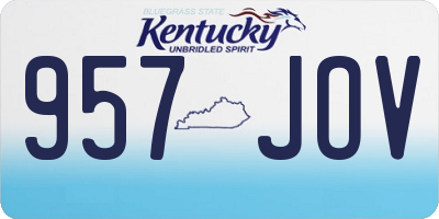 KY license plate 957JOV