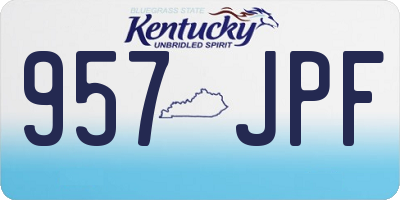 KY license plate 957JPF
