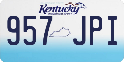 KY license plate 957JPI