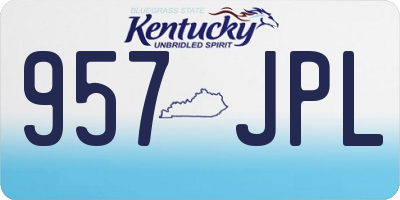 KY license plate 957JPL