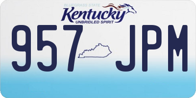 KY license plate 957JPM