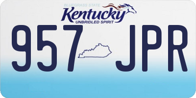 KY license plate 957JPR