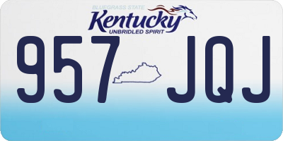 KY license plate 957JQJ