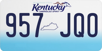 KY license plate 957JQO