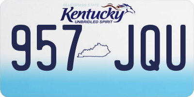 KY license plate 957JQU