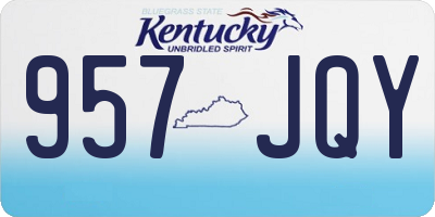 KY license plate 957JQY