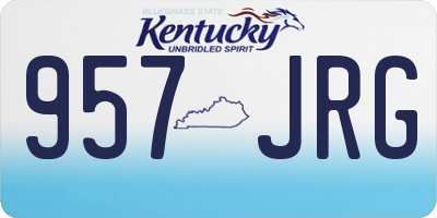KY license plate 957JRG