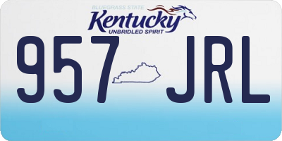 KY license plate 957JRL