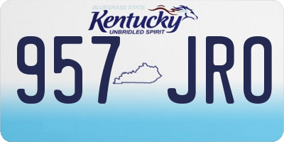 KY license plate 957JRO