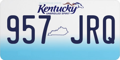 KY license plate 957JRQ