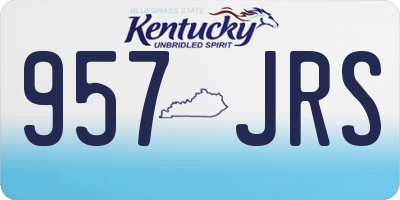 KY license plate 957JRS