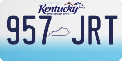 KY license plate 957JRT