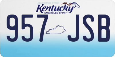 KY license plate 957JSB