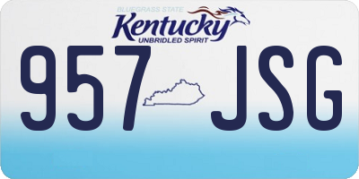 KY license plate 957JSG