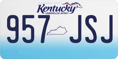 KY license plate 957JSJ