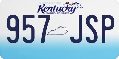 KY license plate 957JSP
