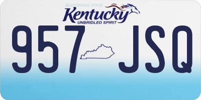 KY license plate 957JSQ