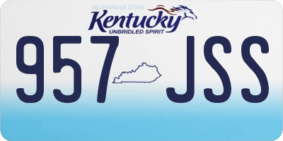 KY license plate 957JSS