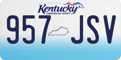 KY license plate 957JSV