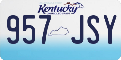 KY license plate 957JSY
