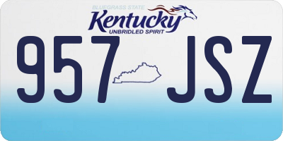 KY license plate 957JSZ