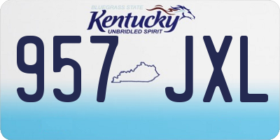 KY license plate 957JXL