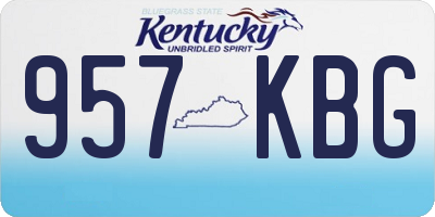 KY license plate 957KBG