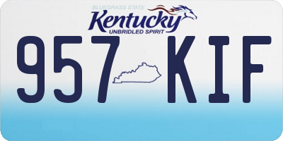 KY license plate 957KIF