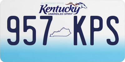 KY license plate 957KPS