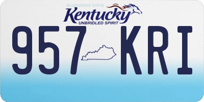 KY license plate 957KRI