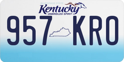 KY license plate 957KRO