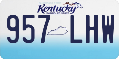 KY license plate 957LHW
