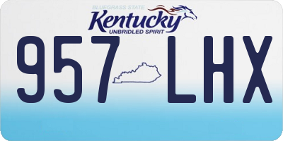 KY license plate 957LHX