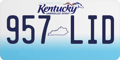 KY license plate 957LID