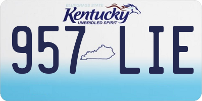 KY license plate 957LIE