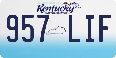 KY license plate 957LIF