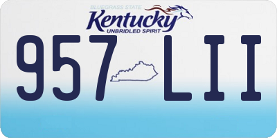 KY license plate 957LII