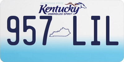 KY license plate 957LIL