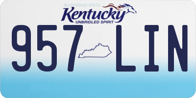KY license plate 957LIN