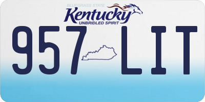 KY license plate 957LIT