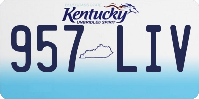 KY license plate 957LIV