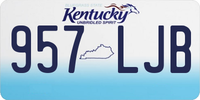 KY license plate 957LJB