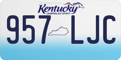 KY license plate 957LJC