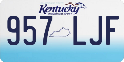 KY license plate 957LJF