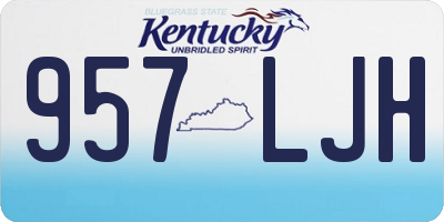 KY license plate 957LJH