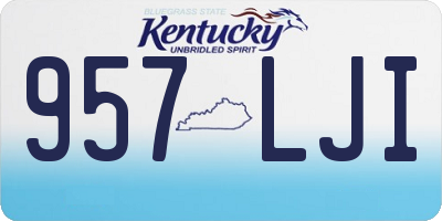 KY license plate 957LJI