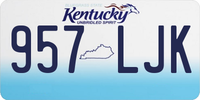 KY license plate 957LJK