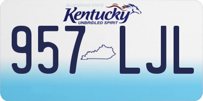 KY license plate 957LJL