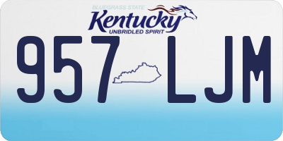KY license plate 957LJM
